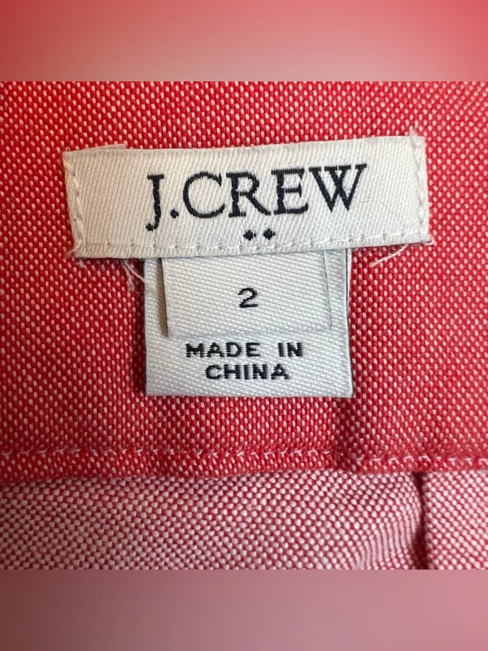 J Crew Siz 2 Faux Wrap Pink Apron Style Skirt Vintage Inspired Retro 100% Cotton - Picture 9 of 11